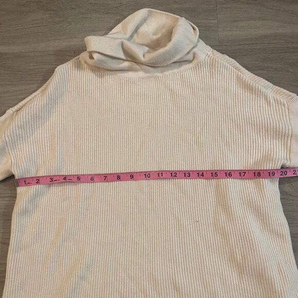 Devotion By Cyrus Womens Ivory Turtle Neck Hi Low Pullover Sweater Size Small - Picture 7 of 8